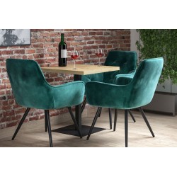 Tisch (Eiche Artisan + T-Fuß) 67x67