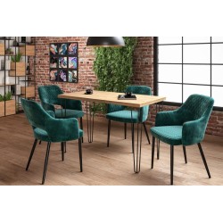 Table (golden oak craft + legs III) 67x128