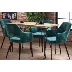 Table (golden oak craft + legs III) 67x128