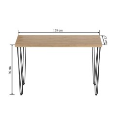 Table (golden oak craft + legs III) 67x128