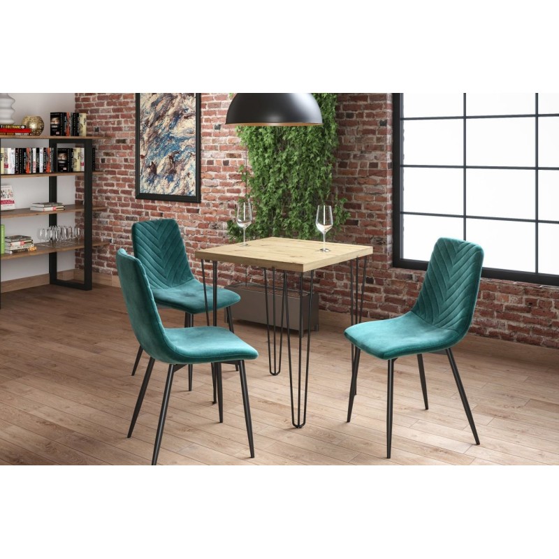 Tisch (Eiche Artisan + Beine III) 67x67