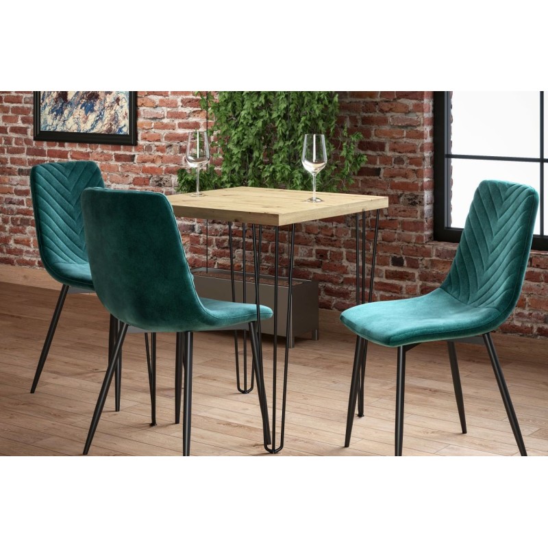 Tisch (Eiche Artisan + Beine III) 67x67