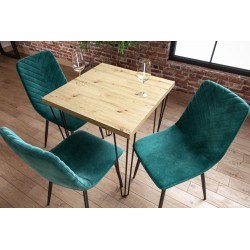 Tisch (Eiche Artisan + Beine III) 67x67