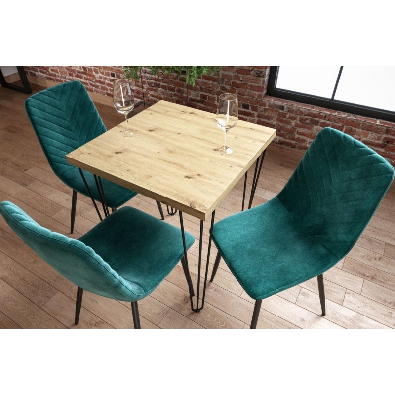 Stół (dąb artisan + nogi III) 67x67