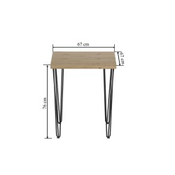 Table (oak artisan + legs III) 67x67