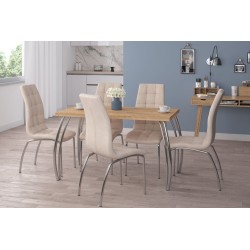 Table (golden oak craft + legs II) 67x128