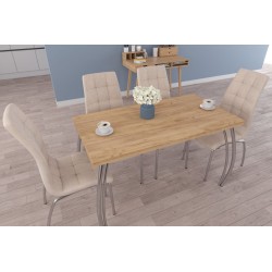 Table (golden oak craft + legs II) 67x128