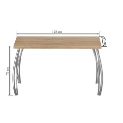 Stół (dąb złoty craft + nogi II) 67x128