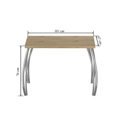 Stół (dąb artisan + nogi II) 67x101