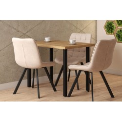 Mesa (roble artesano + patas en negro mate) 67x101