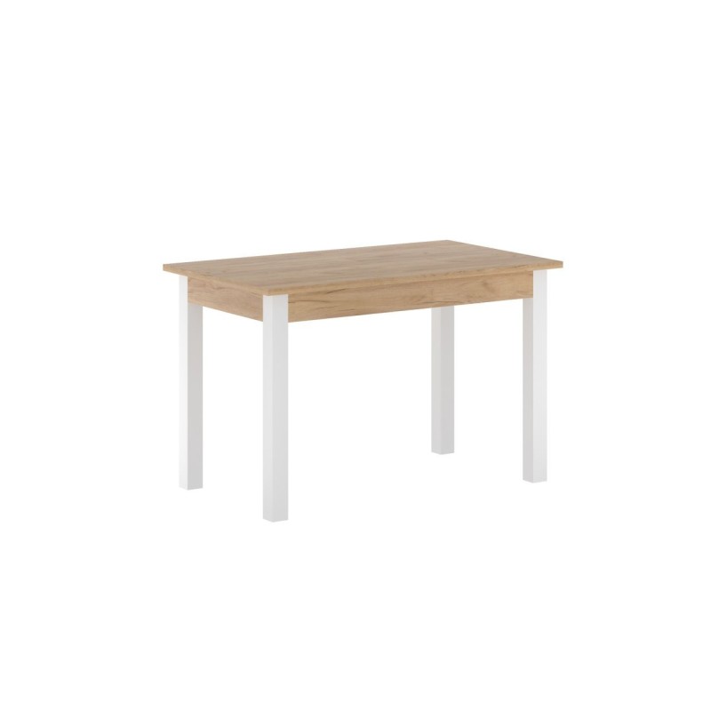 Mesa extensible (roble dorado craft/blanco) 67x120(160)