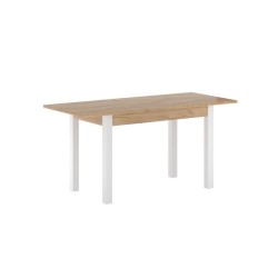 Розкладний стіл (золотий дуб craft/білий) 67x120(160)