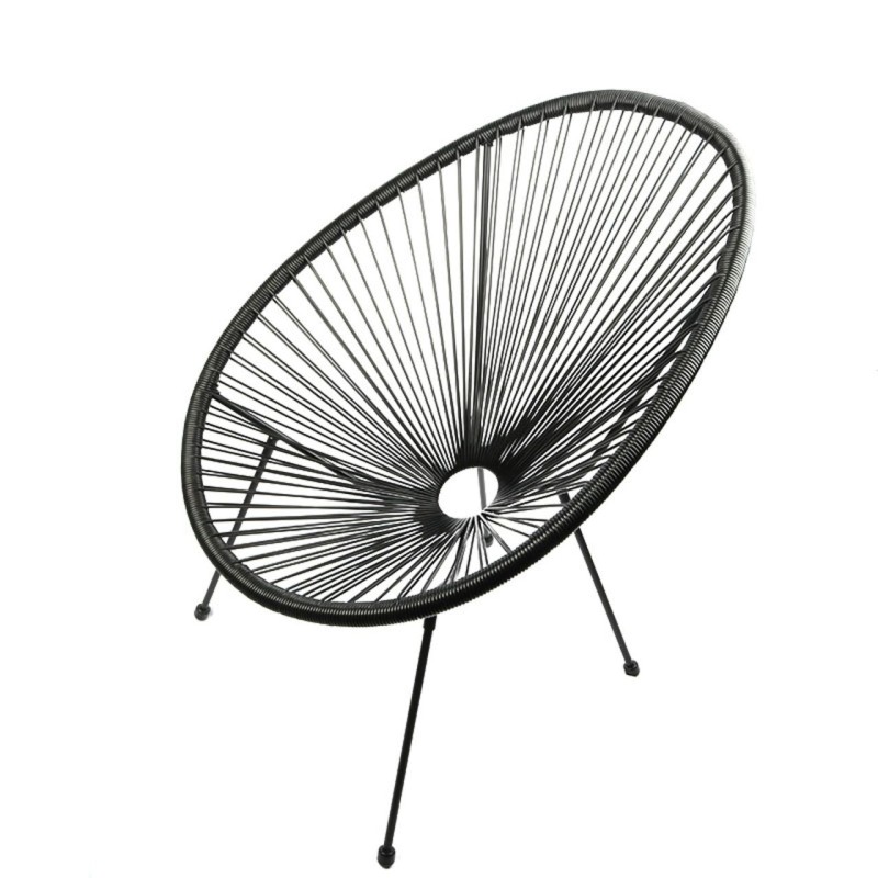 Relaxsessel - Polyrattan (schwarz)