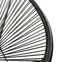 Recliner chair - technorattan (black)