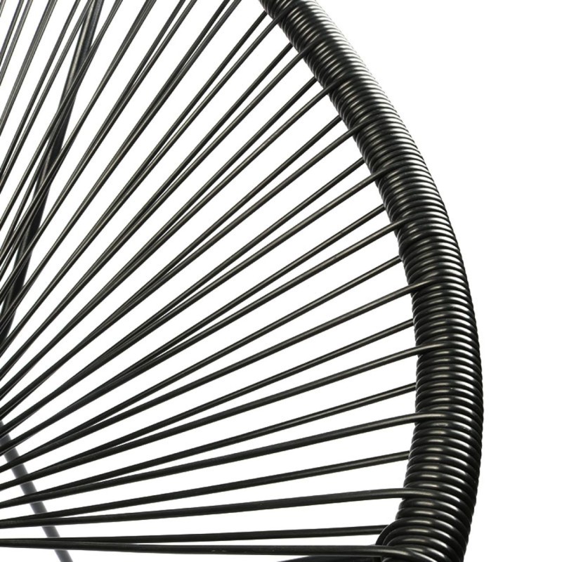 Recliner chair - technorattan (black)