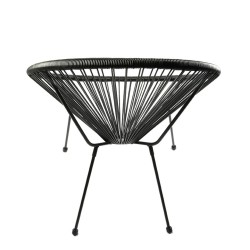 Recliner chair - technorattan (black)