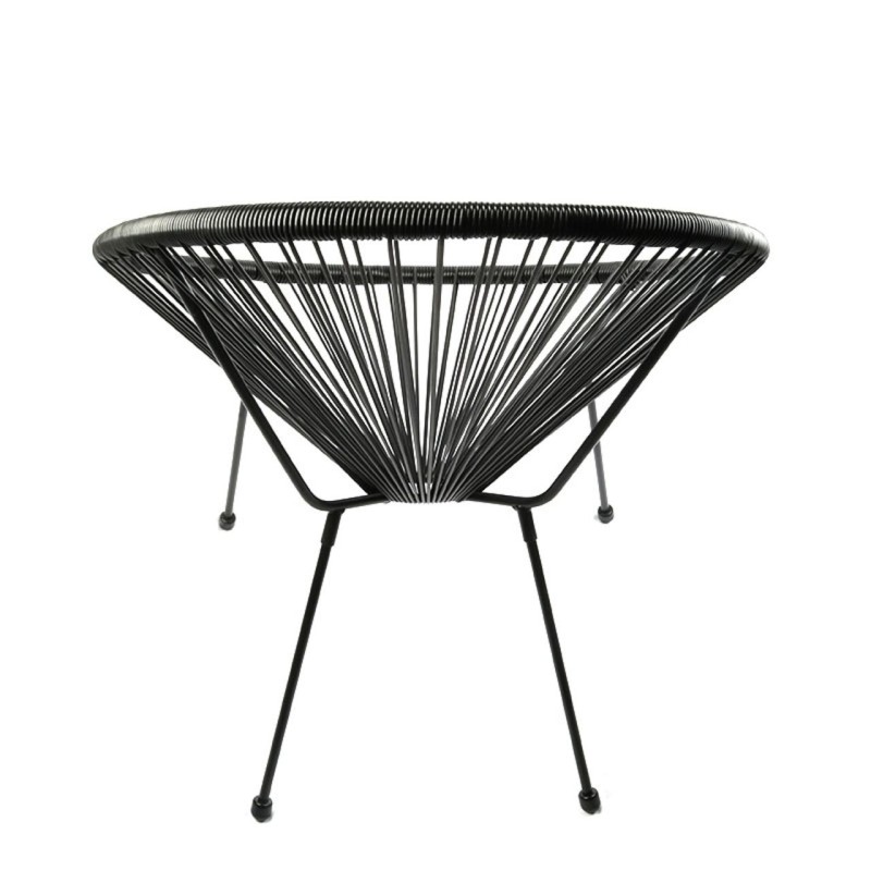 Recliner chair - technorattan (black)