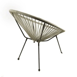 Silla de descanso - ratán sintético (beige)