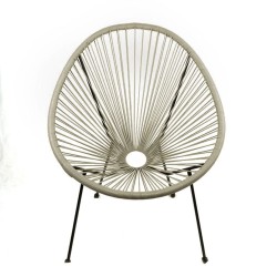 Lounge chair - technorattan (beige)