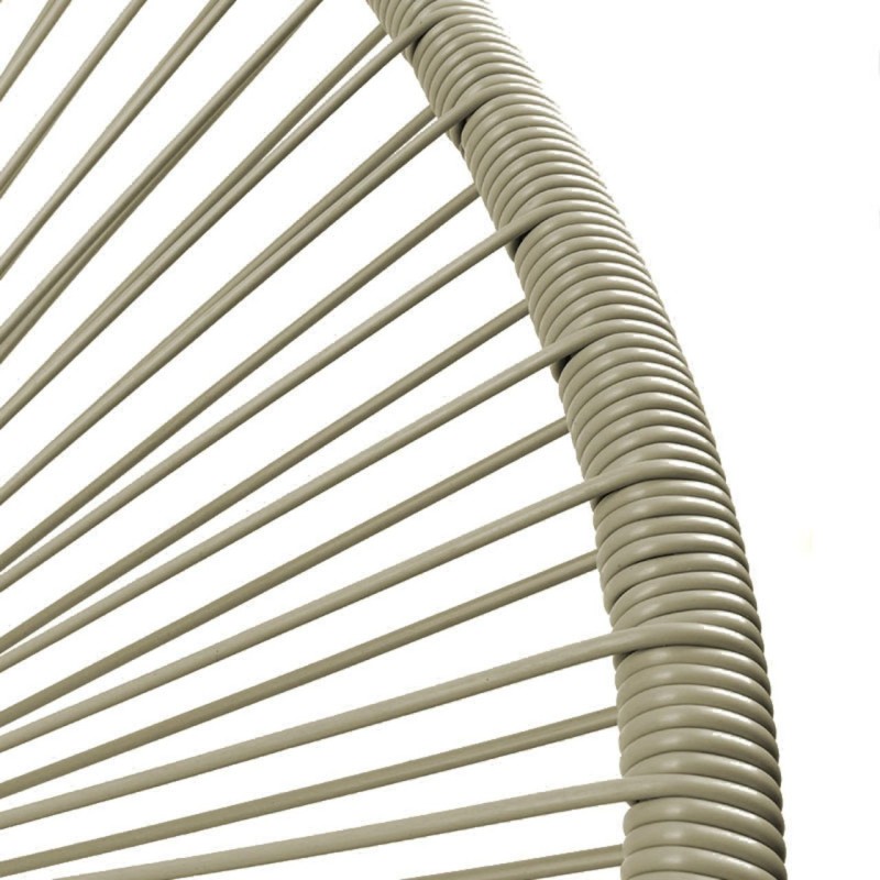 Silla de descanso - ratán sintético (beige)