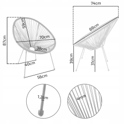 Entspannungsstuhl - Polyrattan (beige)