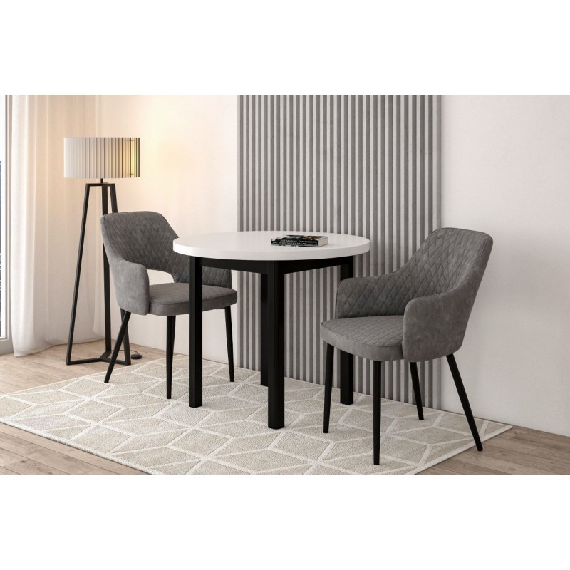 Round table (white/black) Fi80