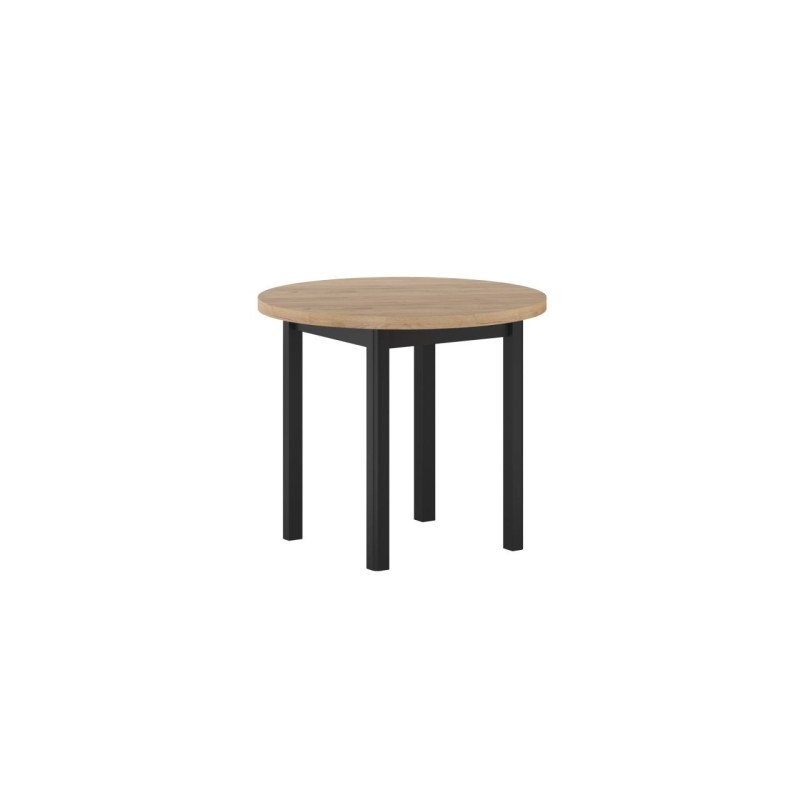 Mesa redonda (roble dorado craft/negro) Fi80