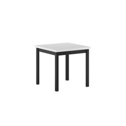 Tisch (weiß/schwarz) 80x80