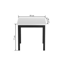 Table (white/black) 80x80