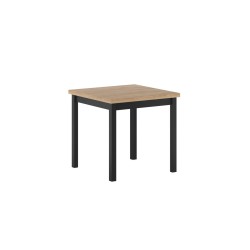 Tisch (Craft Eiche Gold/Schwarz) 80x80