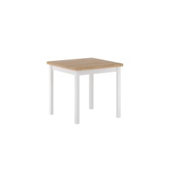 Mesa (roble dorado craft/blanco) 80x80