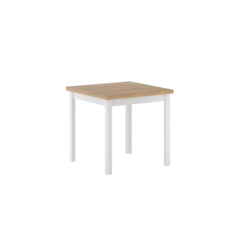 Mesa (roble dorado craft/blanco) 80x80