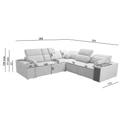 Milano III corner sofa with a sleeping function - elegance and functionality in one!