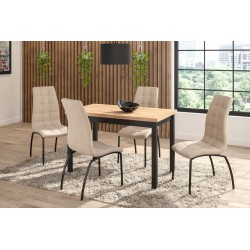 Mesa (roble dorado craft/negro) 68x120