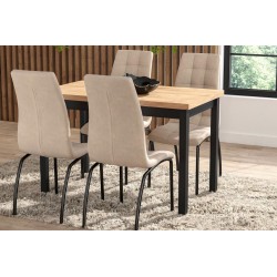 Mesa (roble dorado craft/negro) 68x120