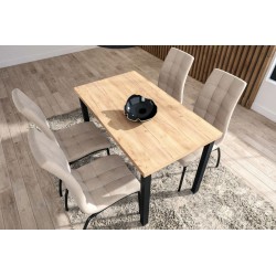 Mesa (roble dorado craft/negro) 68x120