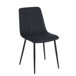 Velvet chair (black)