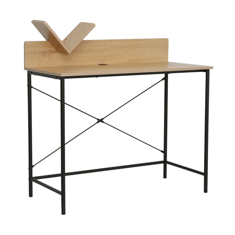 Desk (natural oak/black frame)