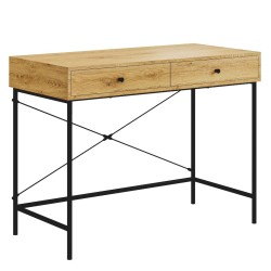 Desk (natural oak/black frame)