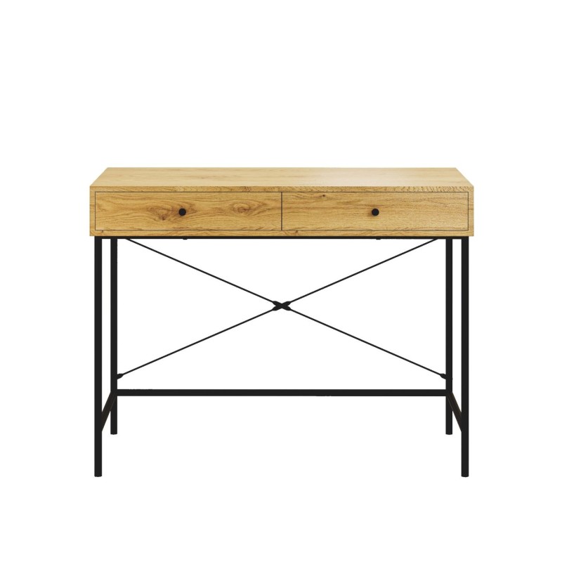Desk (natural oak/black frame)