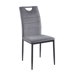 Silla de terciopelo (gris)