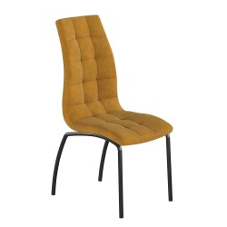 Velvet chair (curry) - black frame
