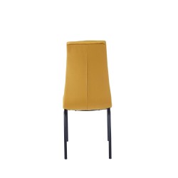 Velvet chair (curry) - black frame