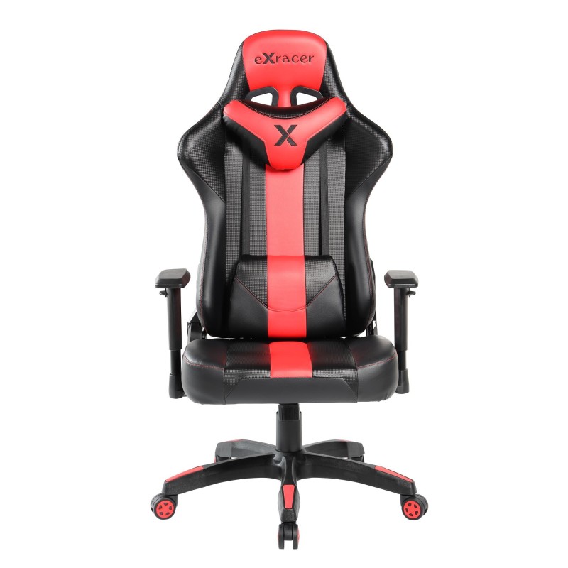 Drehbarer Gaming-Stuhl (schwarz-rot)