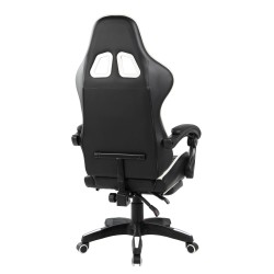 Black and white gaming swivel chair
