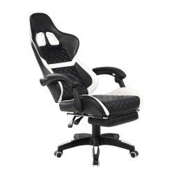 Drehbarer Gaming-Stuhl (schwarz-weiß)