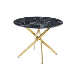 Table (black marble/gold) 100x100