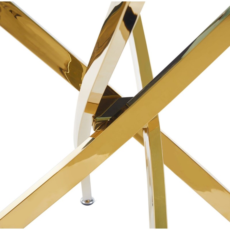 Tisch (schwarzer Marmor/gold) 100x100