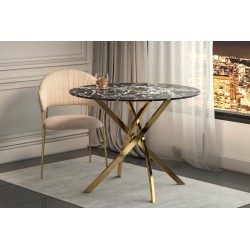 Table (black marble/gold) 100x100