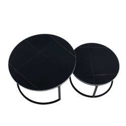 Schwarzer Tisch 80 + 60